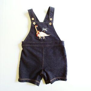 Pekkle Dinosaur Shortalls 12 Months